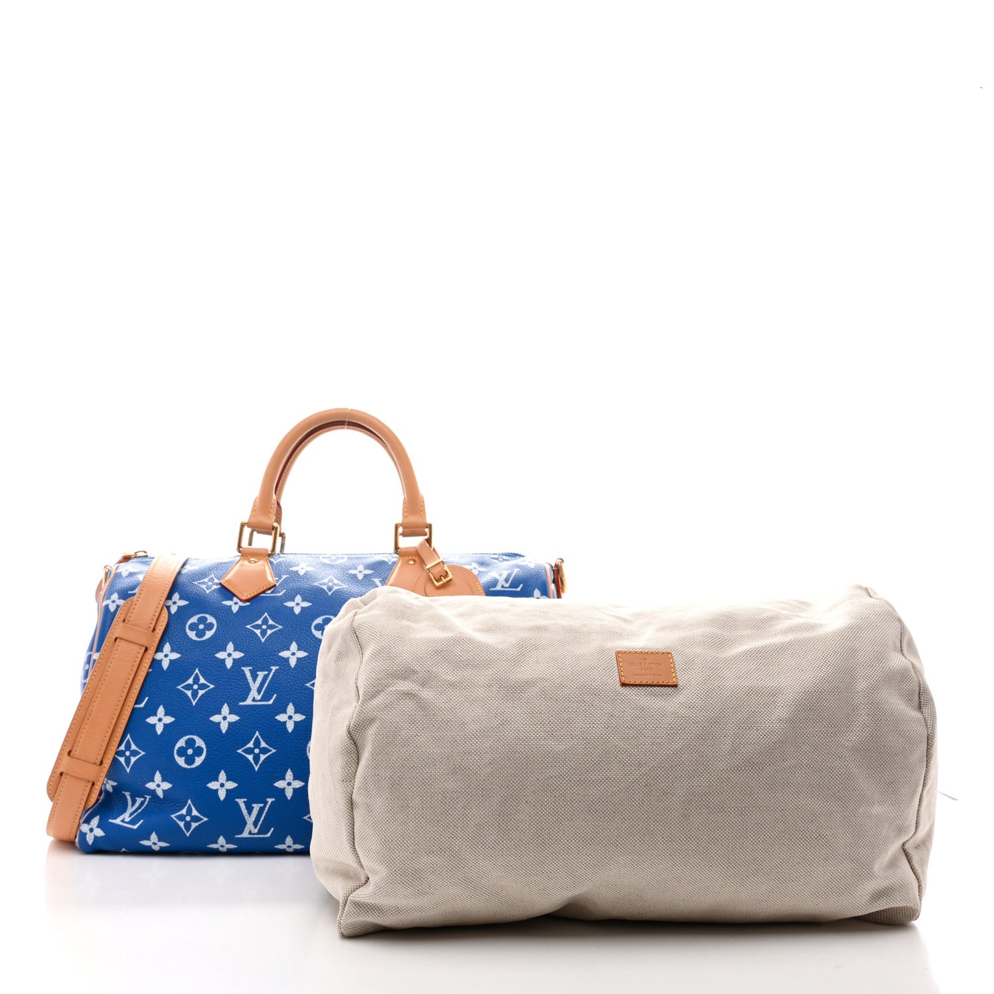 Calfskin Monogram Speedy P9 Bandouliere 40 Blue