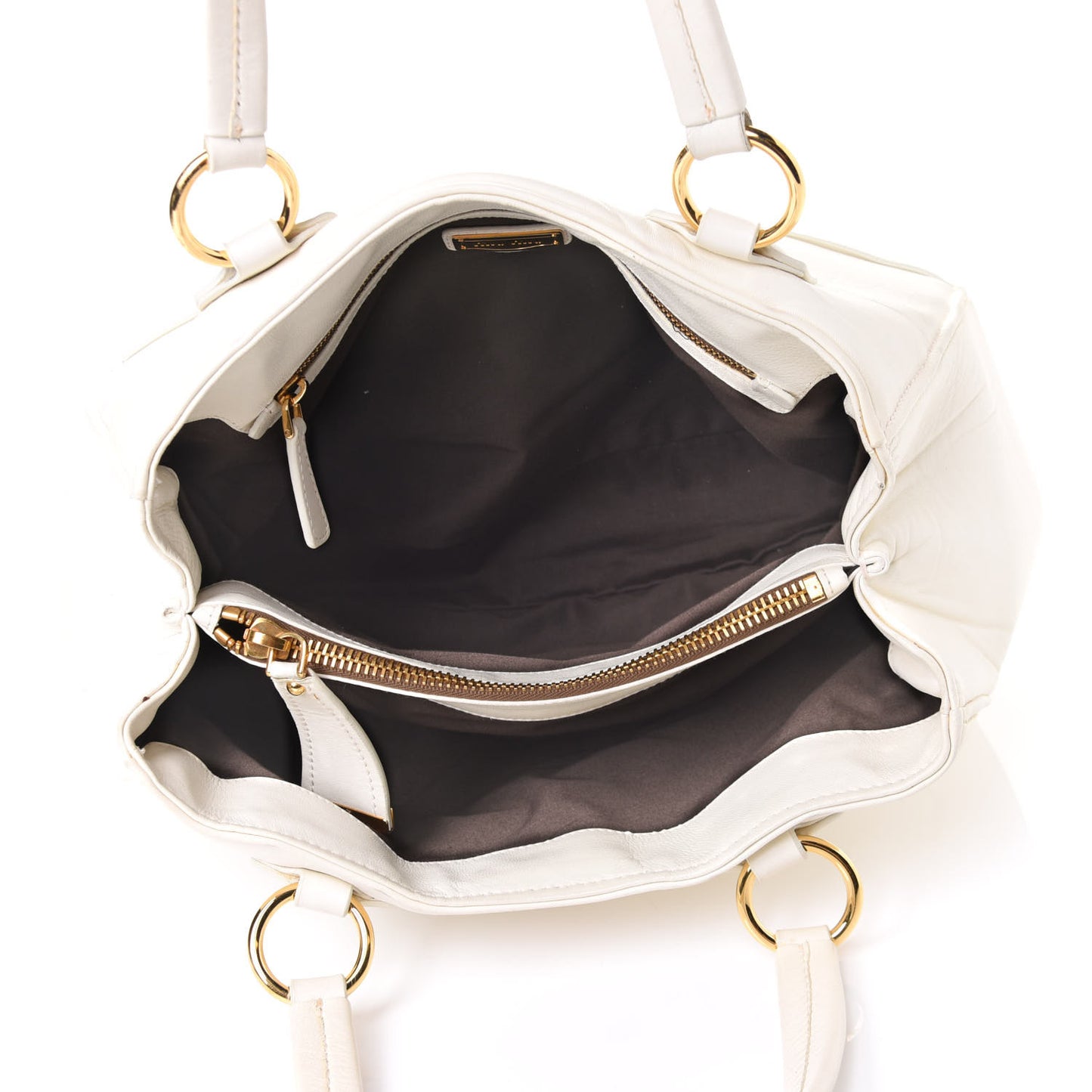 Nappa Shopping Satchel Bianco