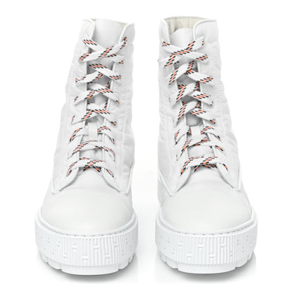 Hermes Calfskin Parachute Fresh Ankle Boots 38.5 White 2 of 9