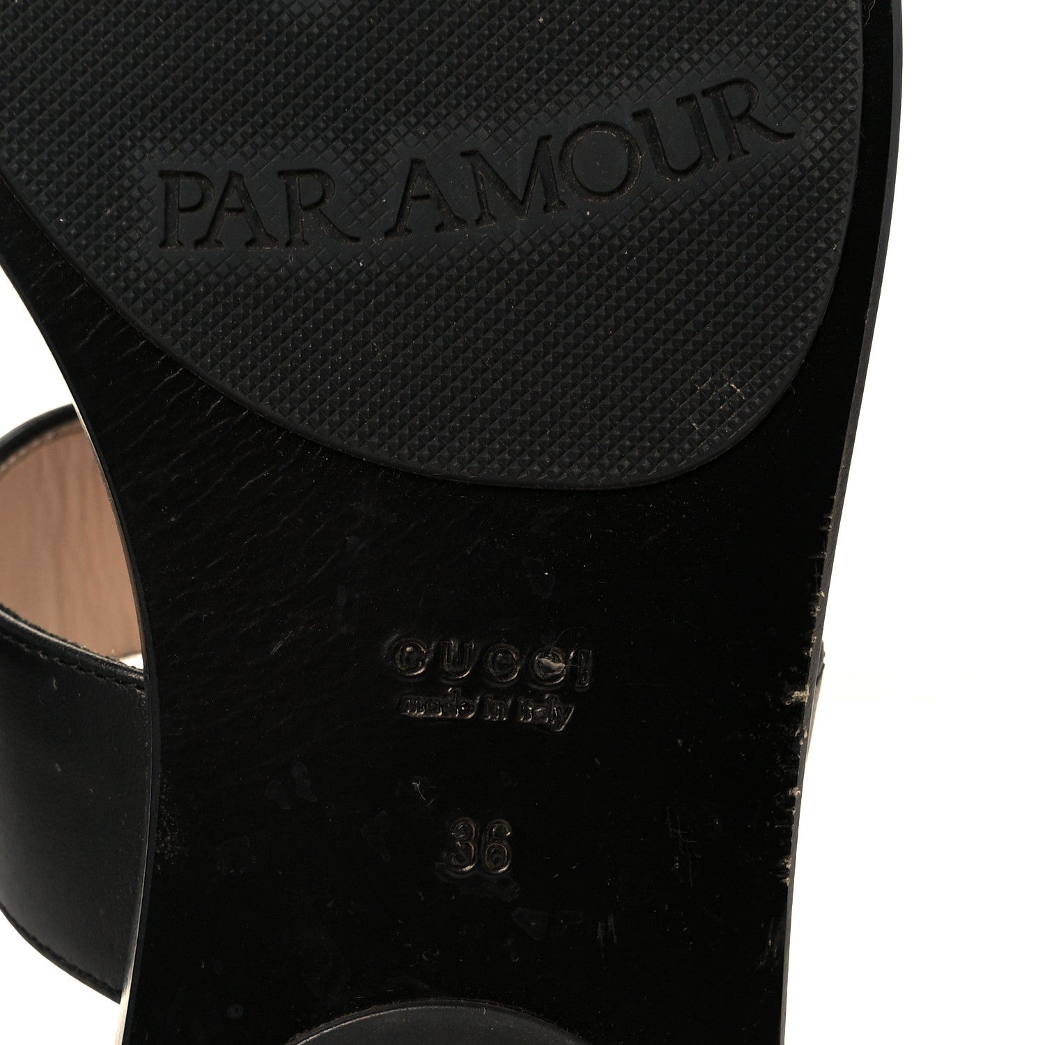 Gucci Calfskin GG Marmont Thong Sandals 36 Black 9 of 10