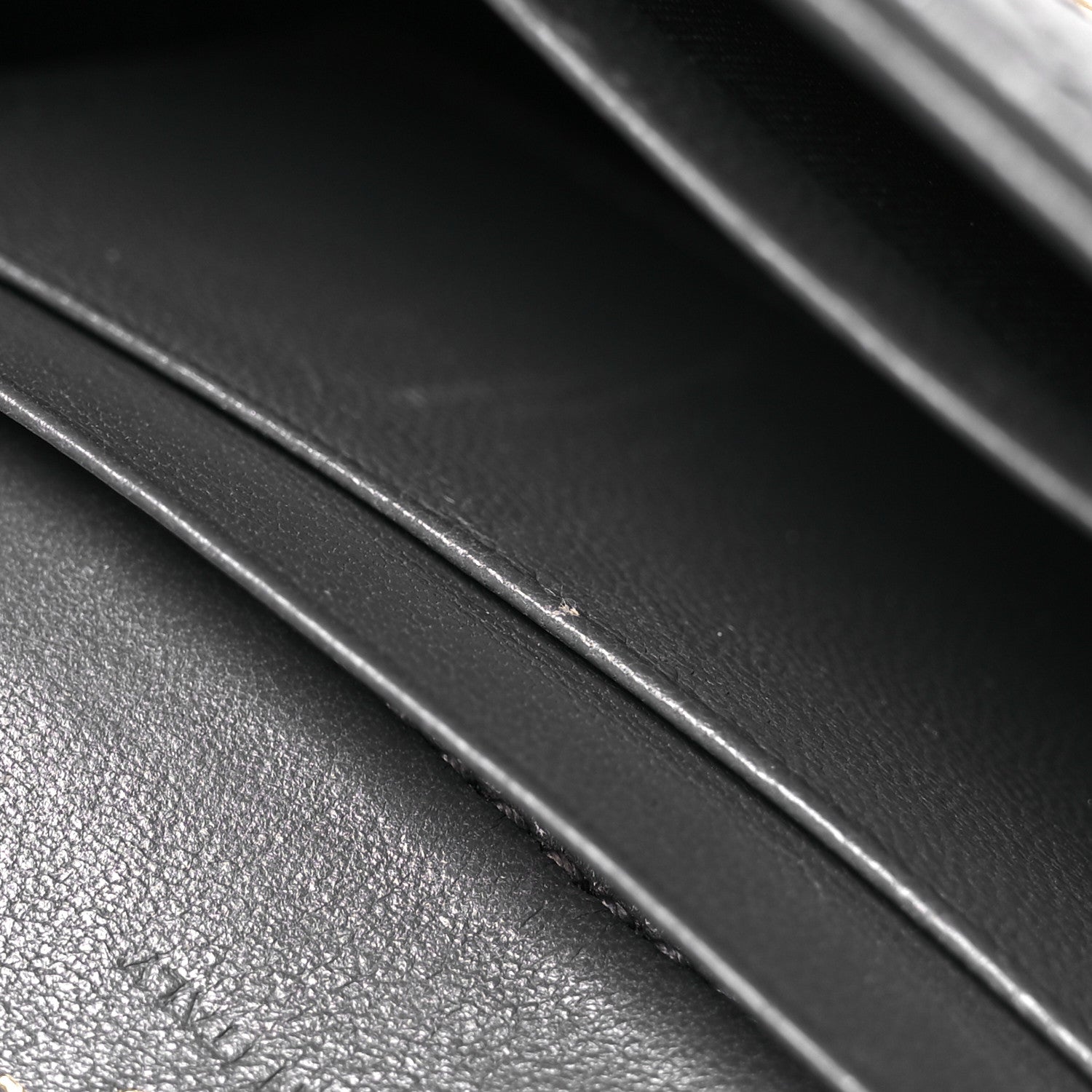 Saint Laurent Lambskin Quilted Monogram Gaby Small Envelope Wallet Fog 10 of 15