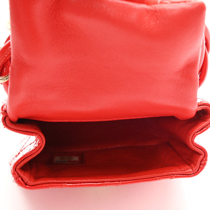 Chanel Patent Quilted 2.55 Ankle Wrist Bag Red 5 of 8