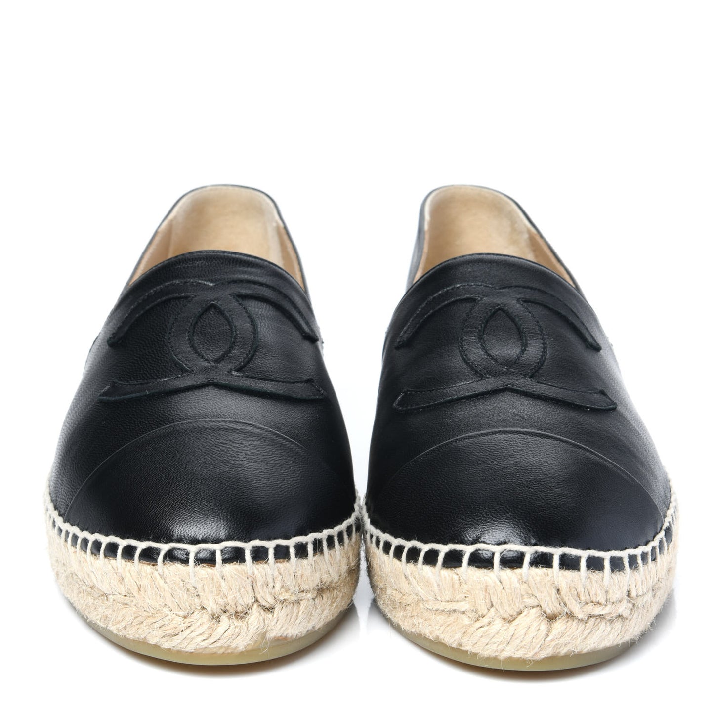 Lambskin CC Espadrilles 37 Black