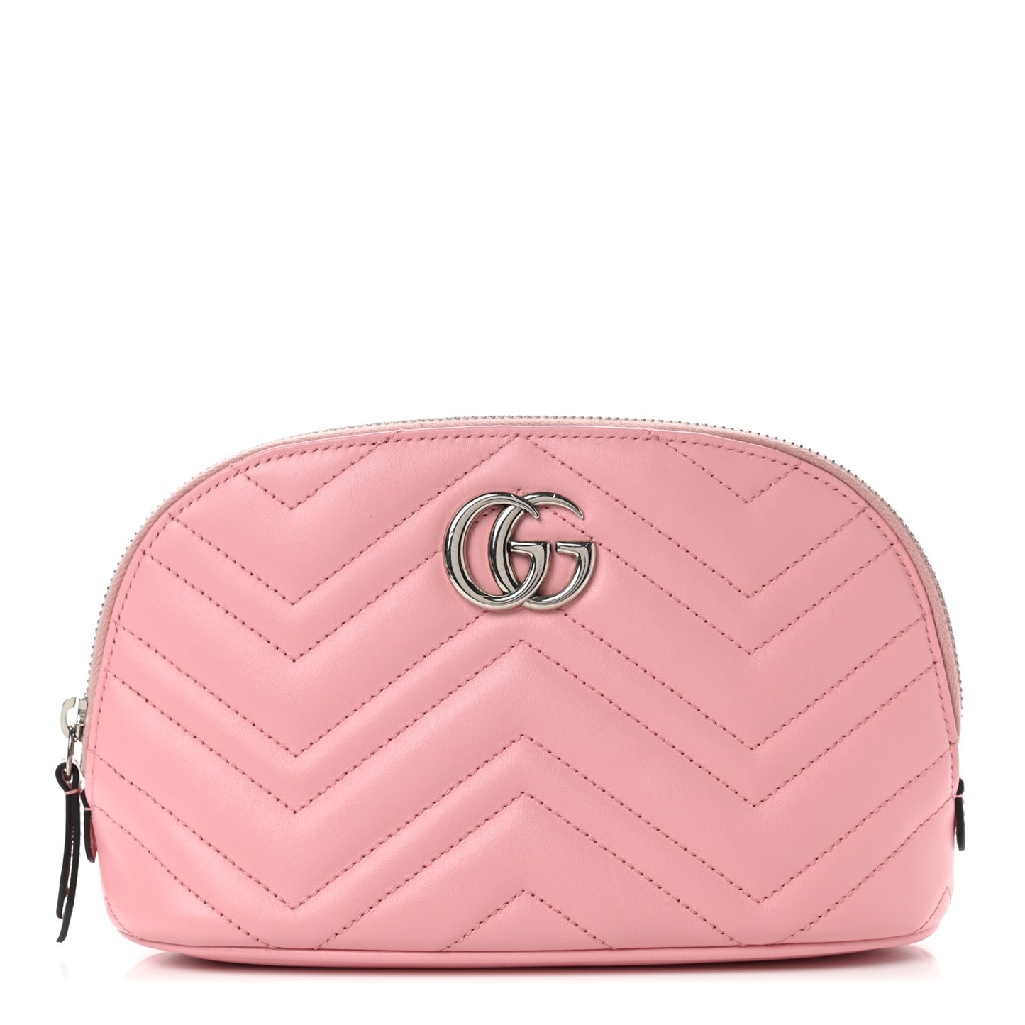 Calfskin Matelasse Large GG Marmont Pouch Cosmetic Case Wild Rose