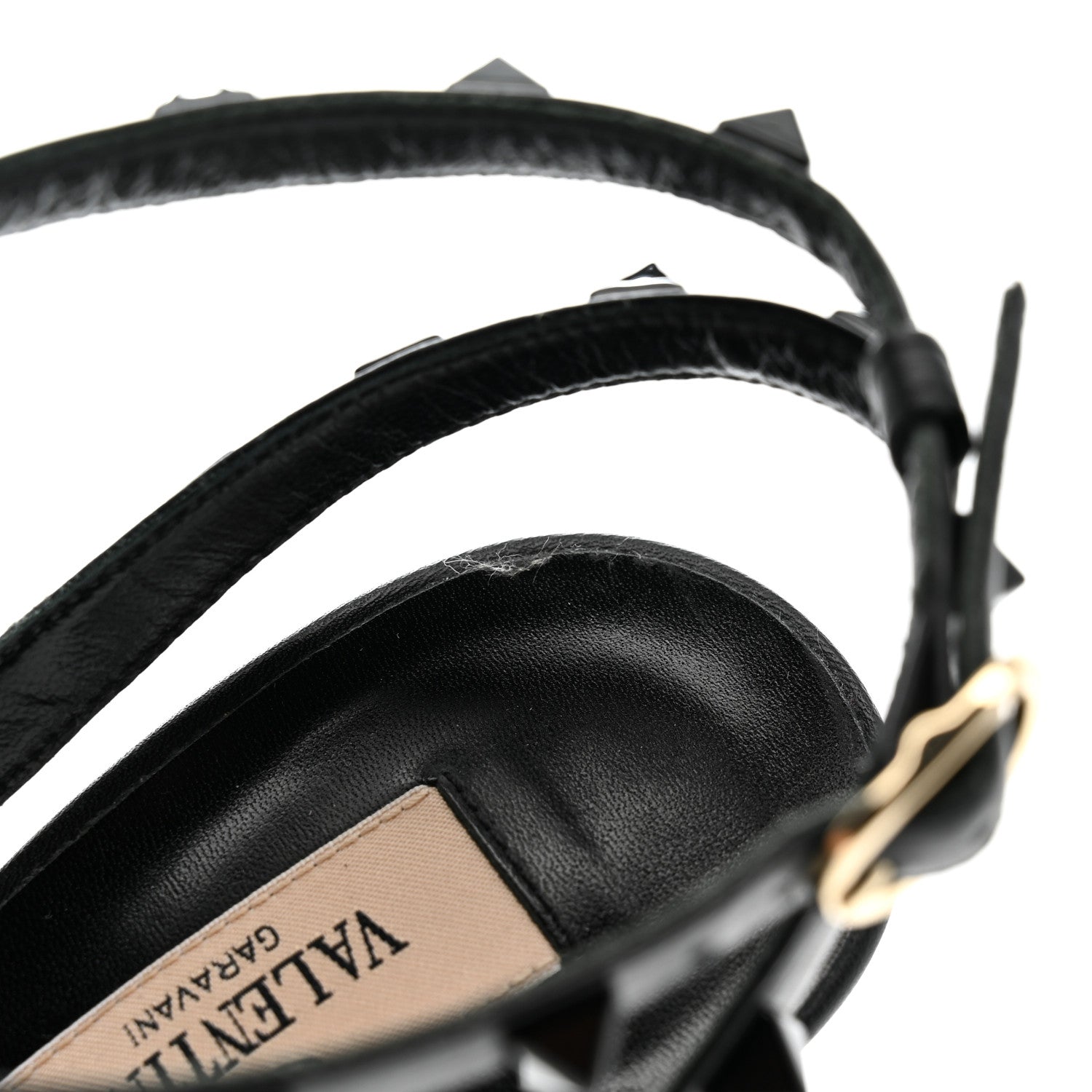 Valentino Garavani Calfskin Nappa Monochrome Rockstud Ankle Strap 100mm Pumps 40 Black 10 of 13