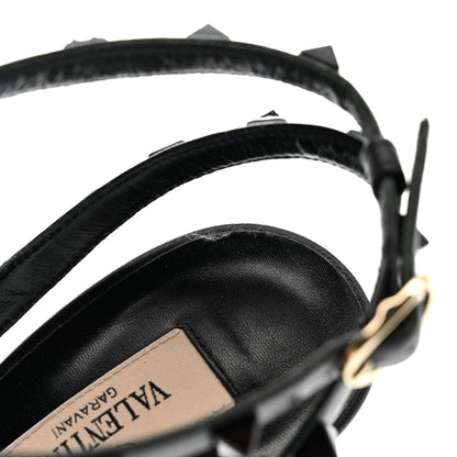 Valentino Garavani Calfskin Nappa Monochrome Rockstud Ankle Strap 100mm Pumps 40 Black 10 of 13