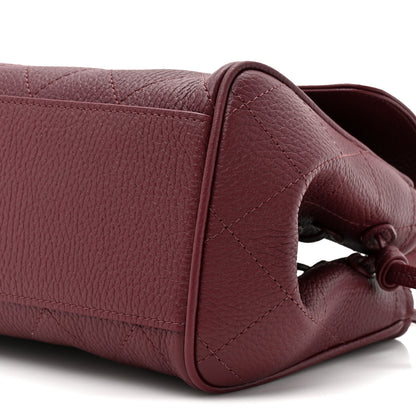 Chanel Grained Calfskin Stitched Urban Essentials Small Shopping Bag Burgundy 10 of 12