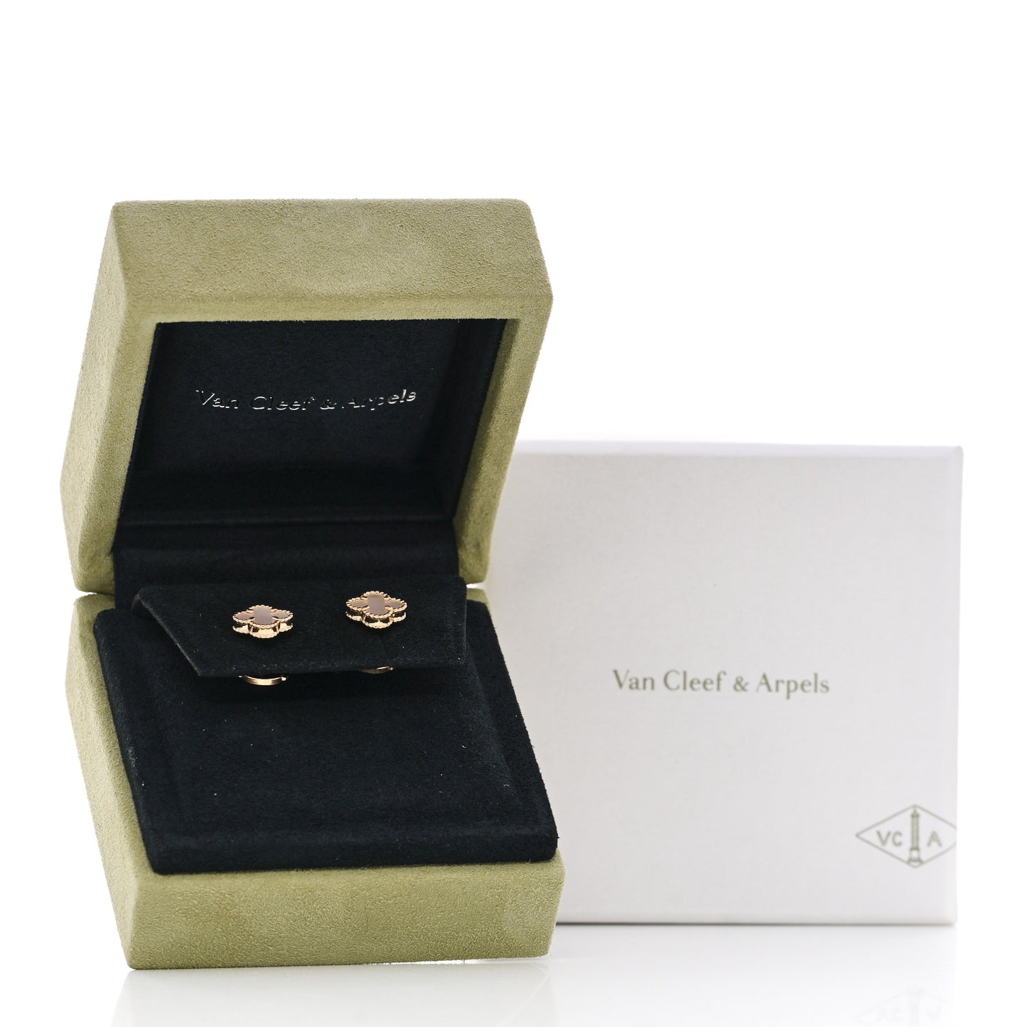 18K Yellow Gold Mother of Pearl Sweet Alhambra Earrings