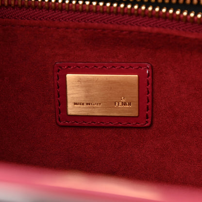 Fendi Vitello Suede Large Peekaboo Iconic Satchel Rubino Peonia 7 of 11