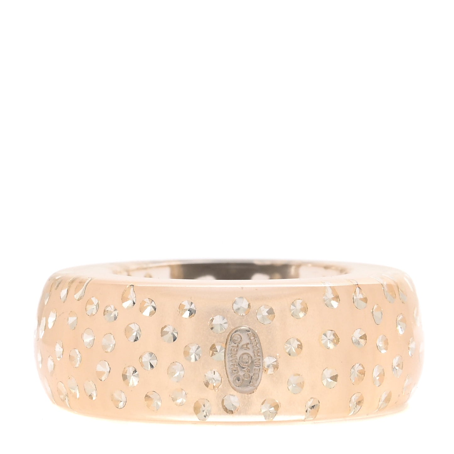 Lucite Crystal CC Ring