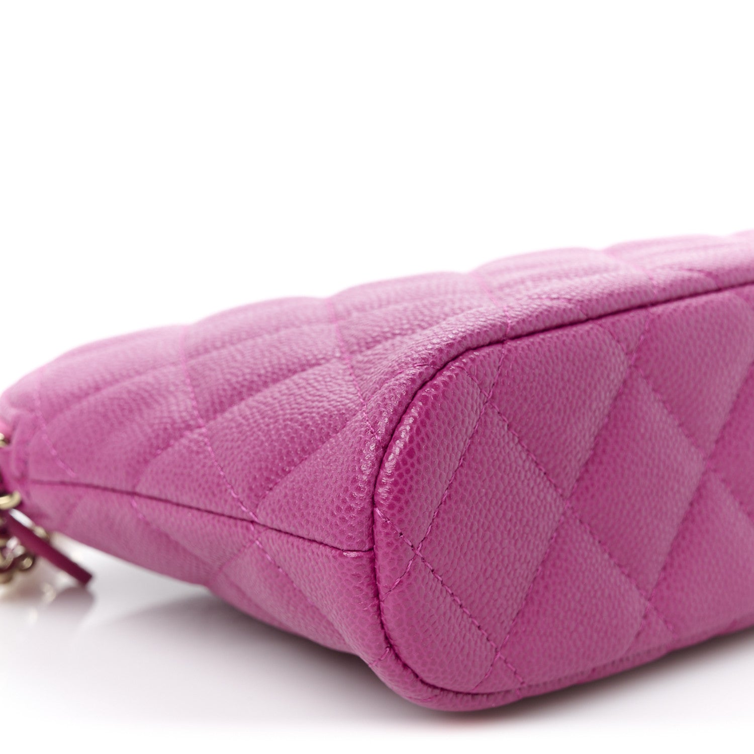 Chanel Caviar Quilted Classic Clutch With Chain Fuchsia 9 of 10