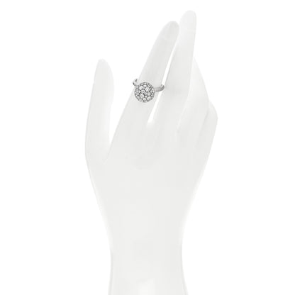 Tiffany 18K White Gold Diamond 12mm HardWear Ball Ring 52 6 2 of 6