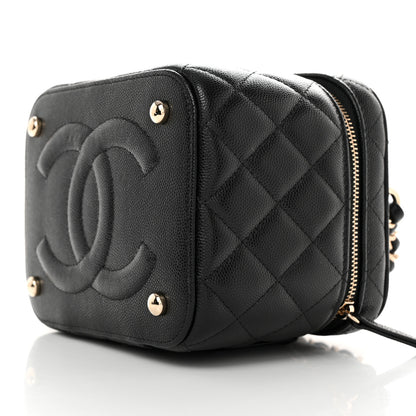Chanel Caviar Quilted Small CC Vanity Case Black 10 of 10