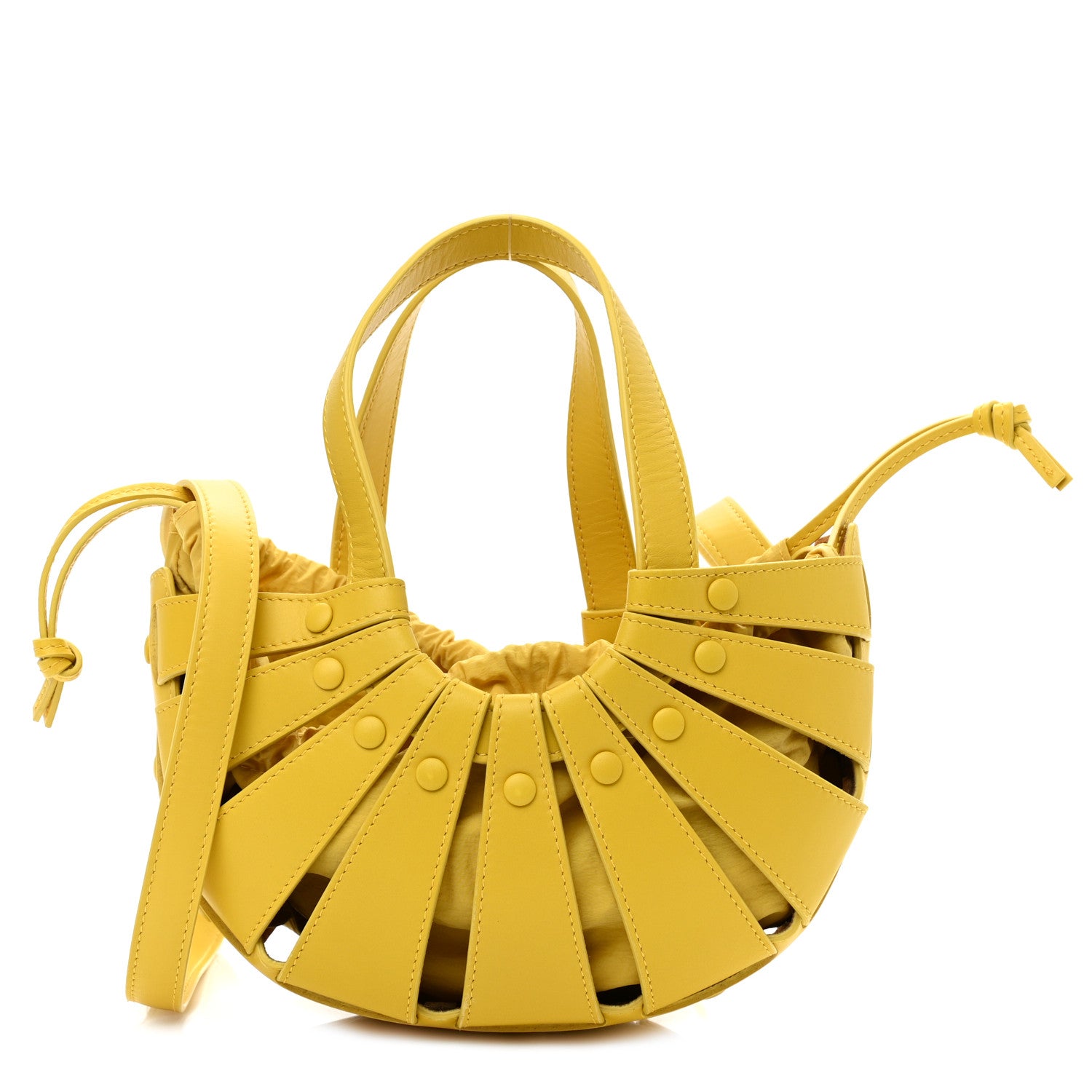 Bottega Veneta French Calfskin Small Shell Bag Yellow 1 of 8