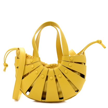 Bottega Veneta French Calfskin Small Shell Bag Yellow 1 of 8