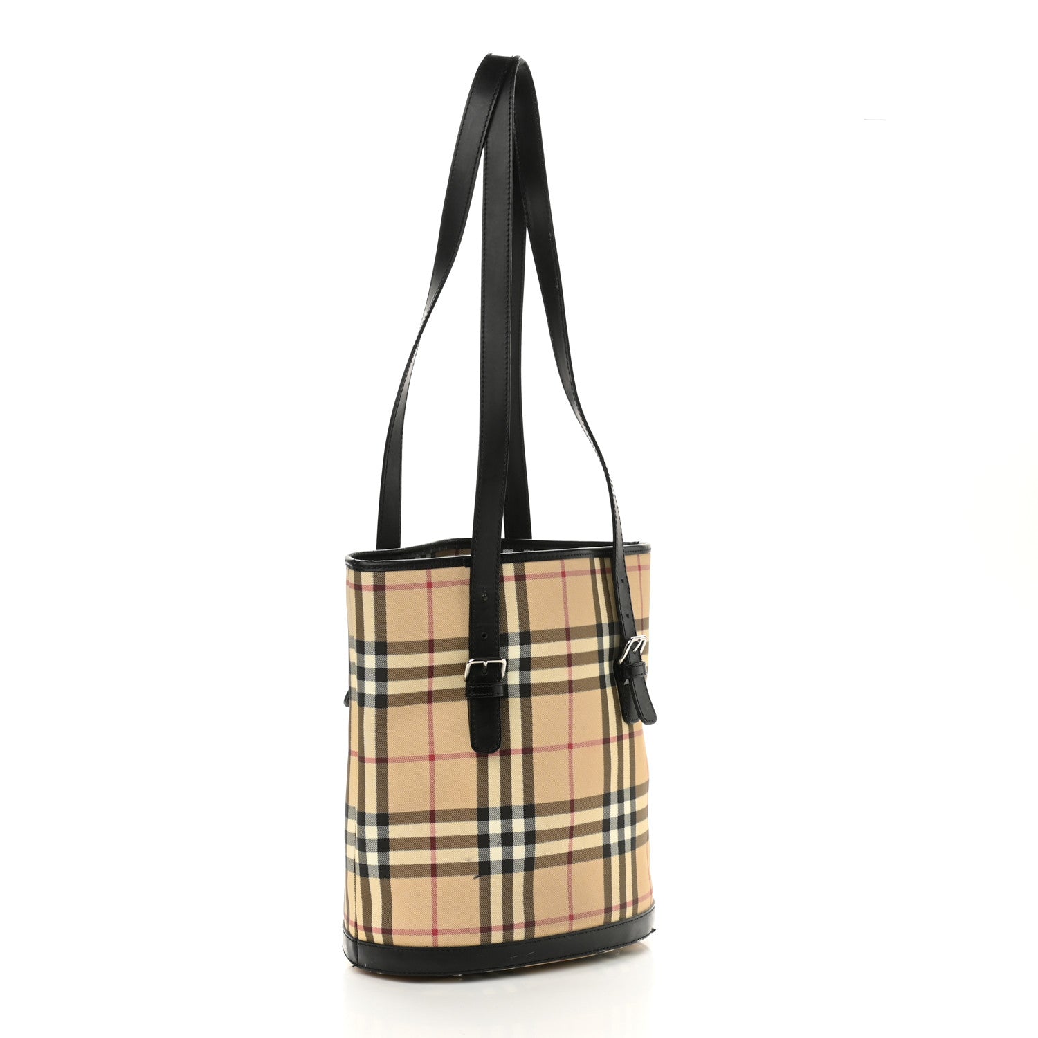 Burberry House Check Bucket Bag Black 3 of 15