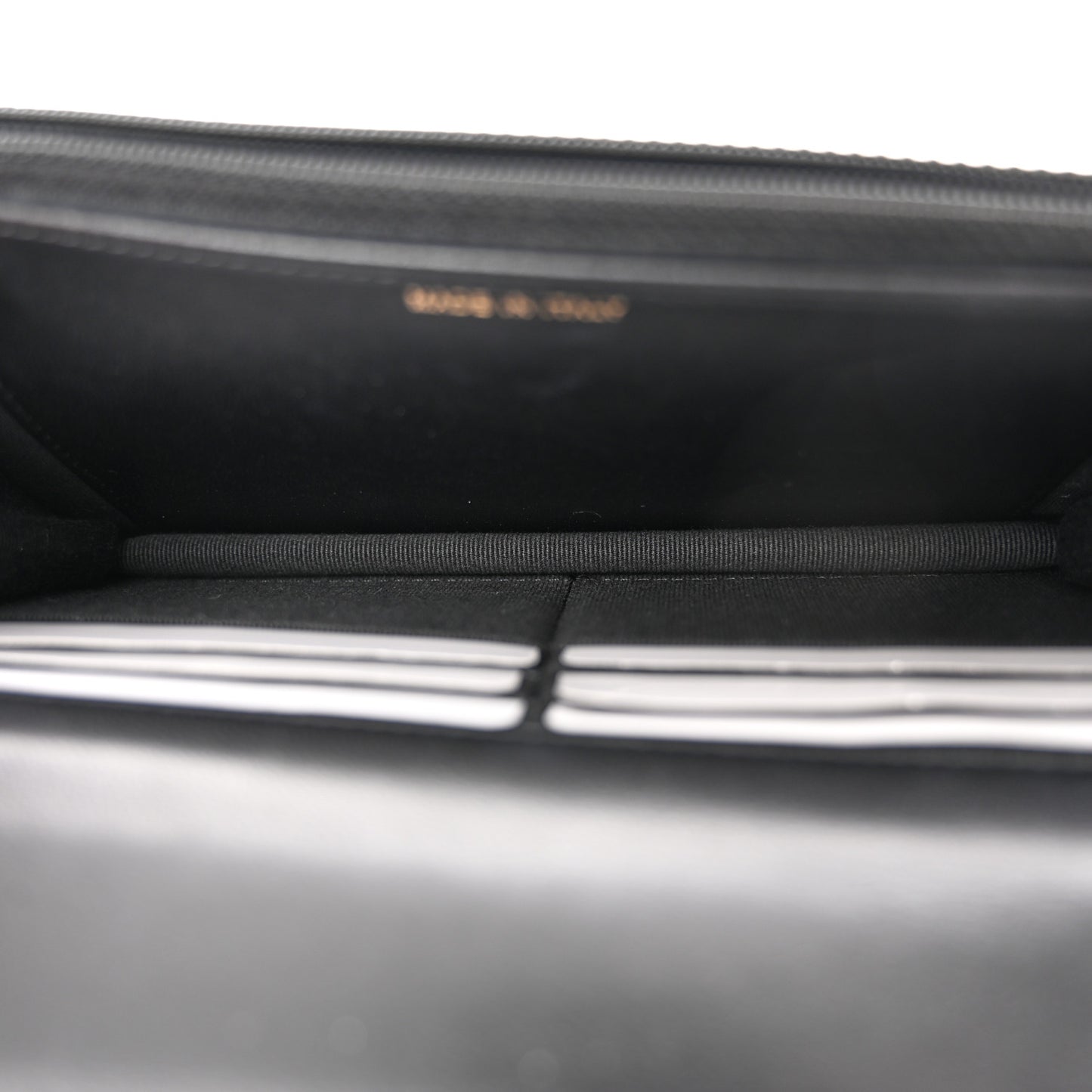 Lambskin Quilted Trendy CC Wallet On Chain WOC Black