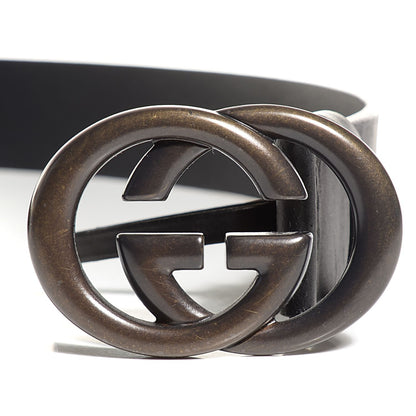 Gucci Calfskin Interlocking G Belt 100 40 Black 6 of 6
