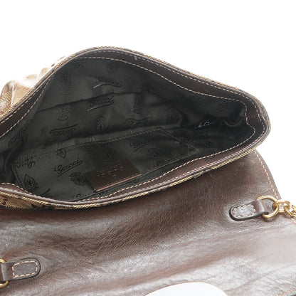 Gucci Crystal Monogram Babouska Clutch Dark Brown 5 of 7