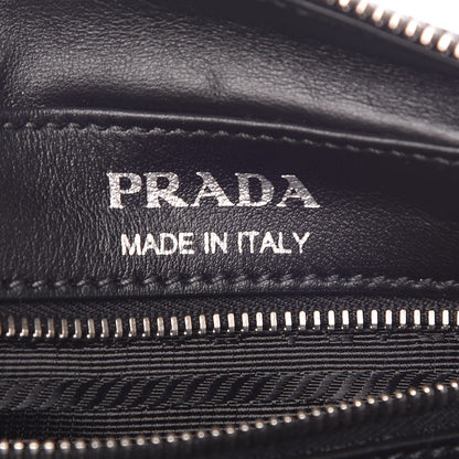Prada City Calfskin Racing Logo Camera Bag Black Fuxia 6 of 7