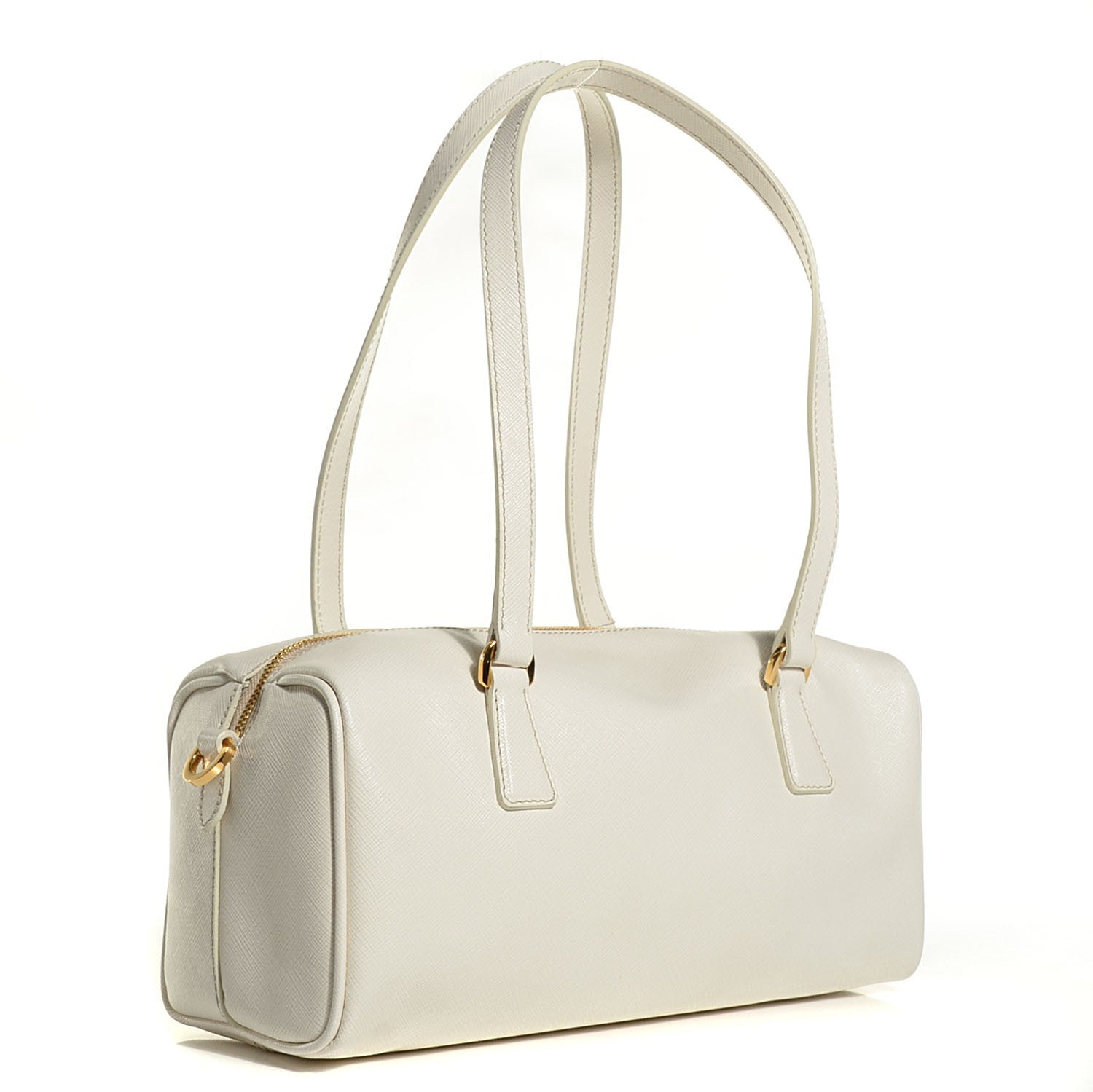 Prada Saffiano Bowler Talco White 3 of 10