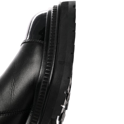 Chanel Crumpled Calfskin Patent Cap Toe Short Boots 37 Black 12 of 12