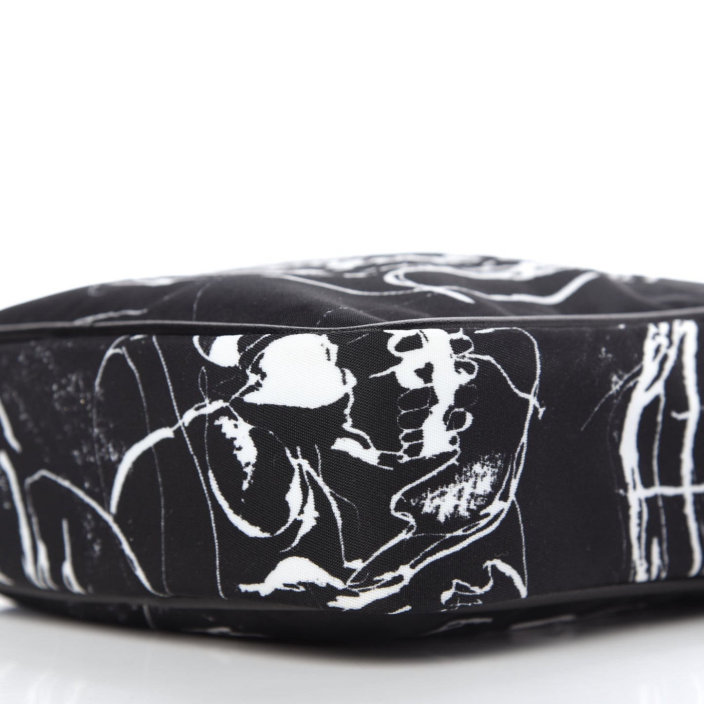 Nylon Mini Skull Messenger Bag Black