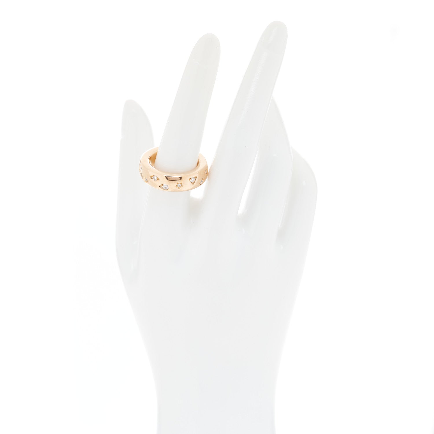 Pomellato 18K Rose Gold Diamond Iconica Band Ring 57 8 2 of 5