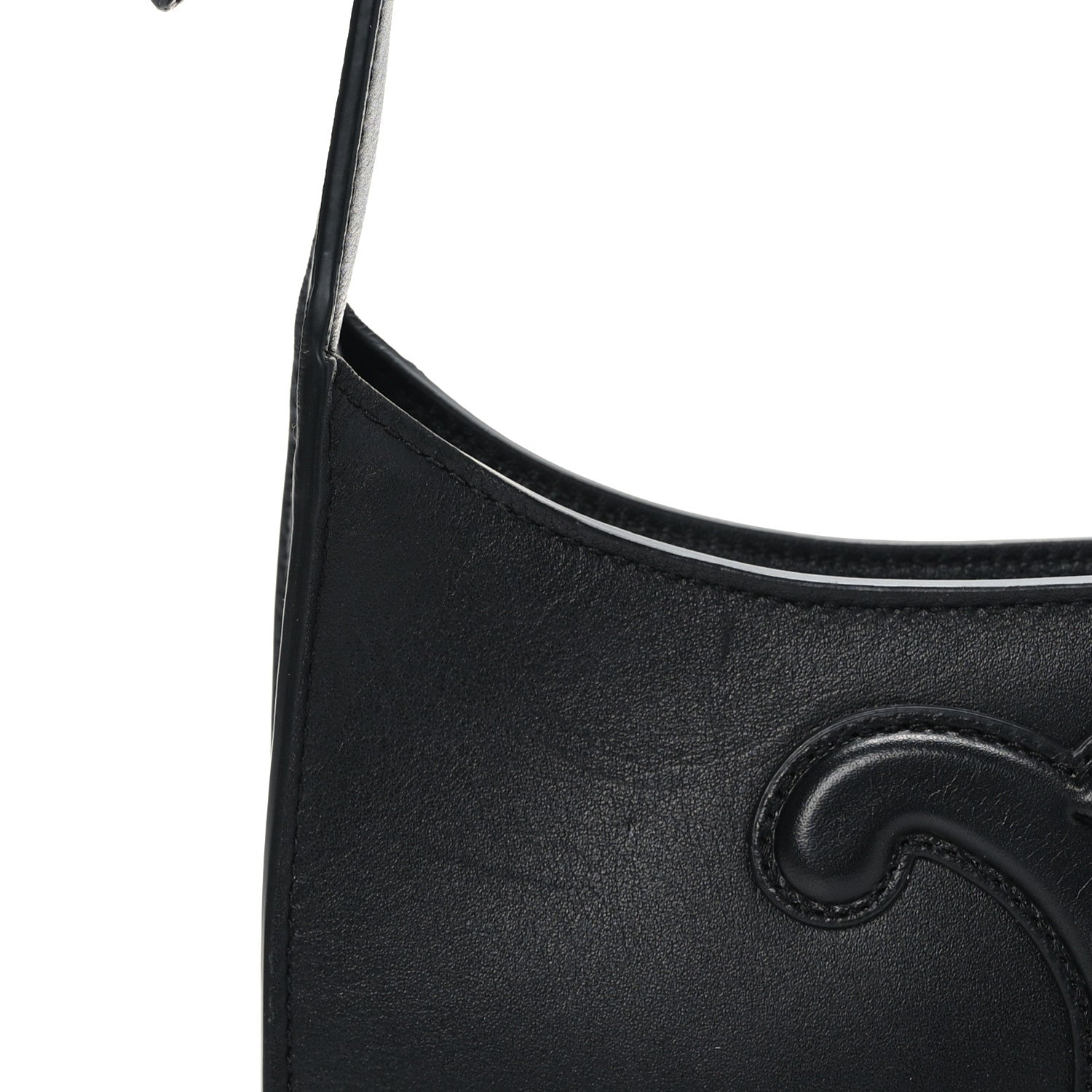 Celine Smooth Calfskin Cuir Triomphe Shoulder Bag Black 10 of 10