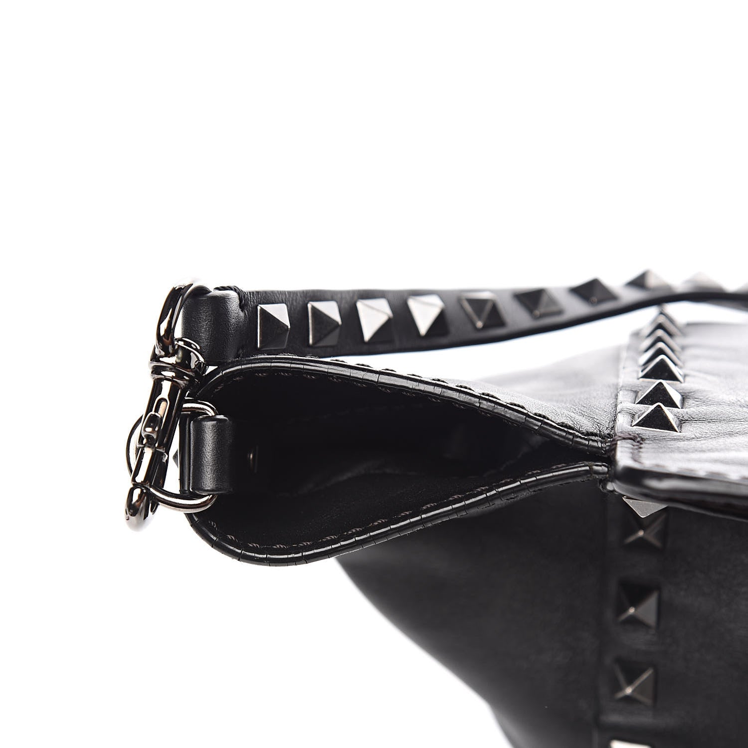 Valentino Garavani Vitello Small Rockstud Tote Black 8 of 16