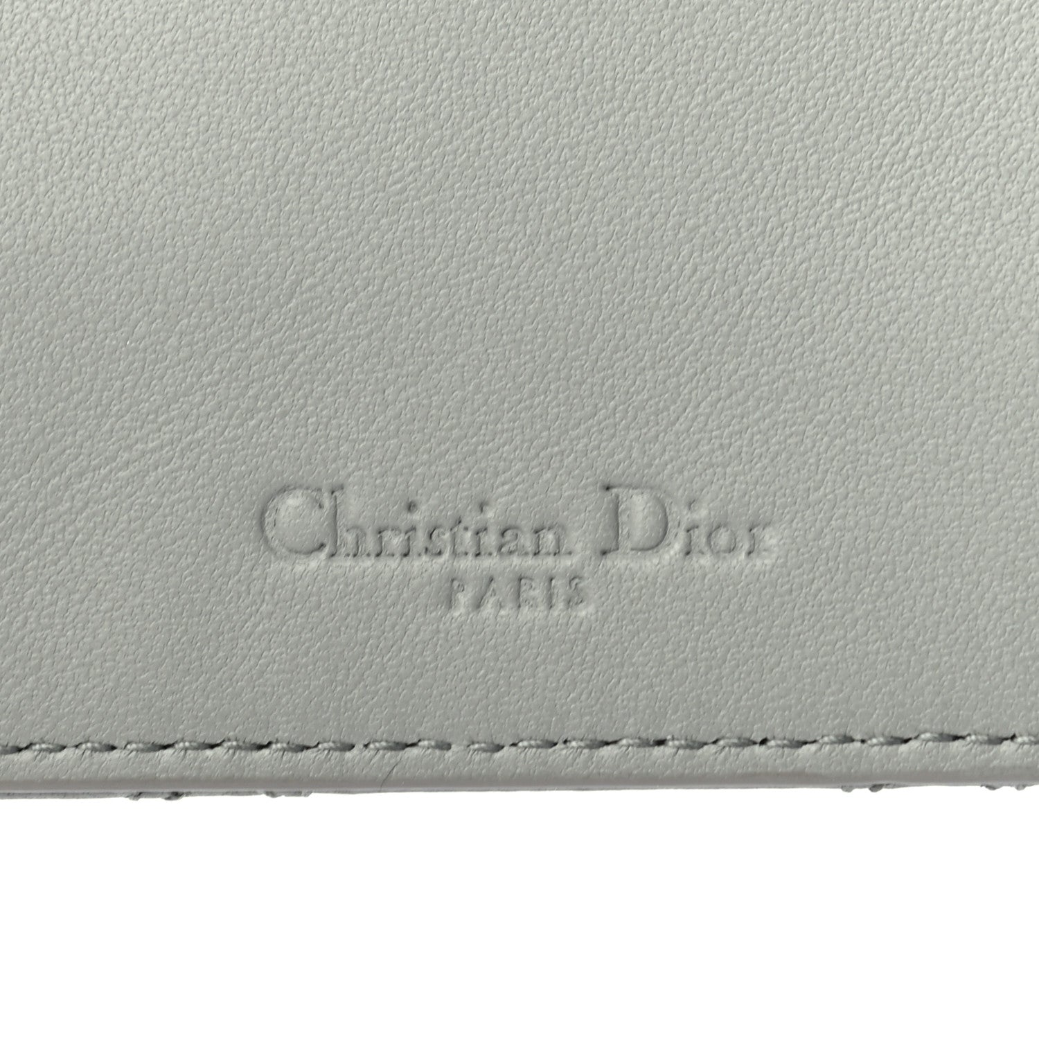 Christian Dior Lambskin Cannage Large Lady Dior Zip Wallet Grey 6 of 7