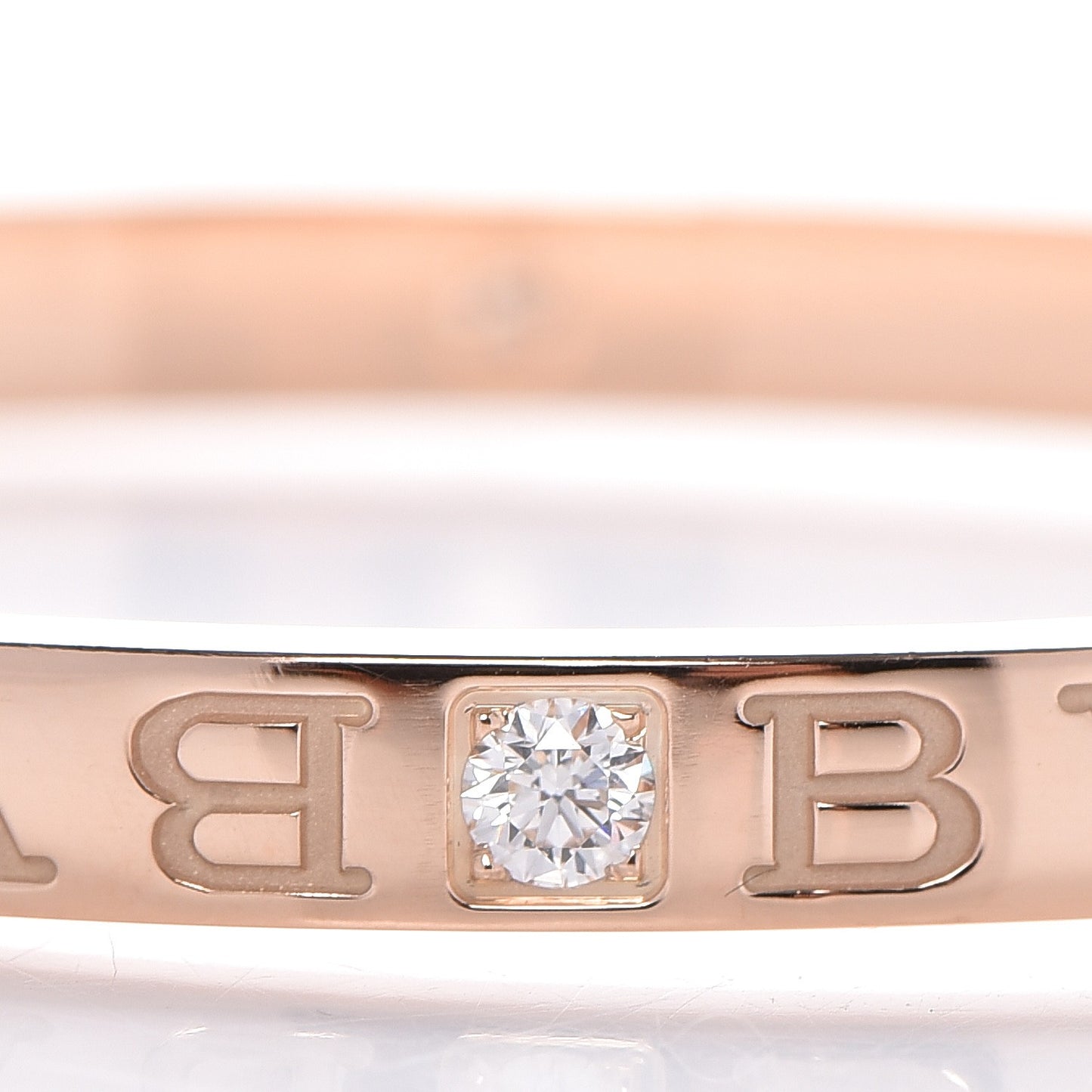 18K Rose Gold Diamond BVLGARI BVLGARI Bangle M