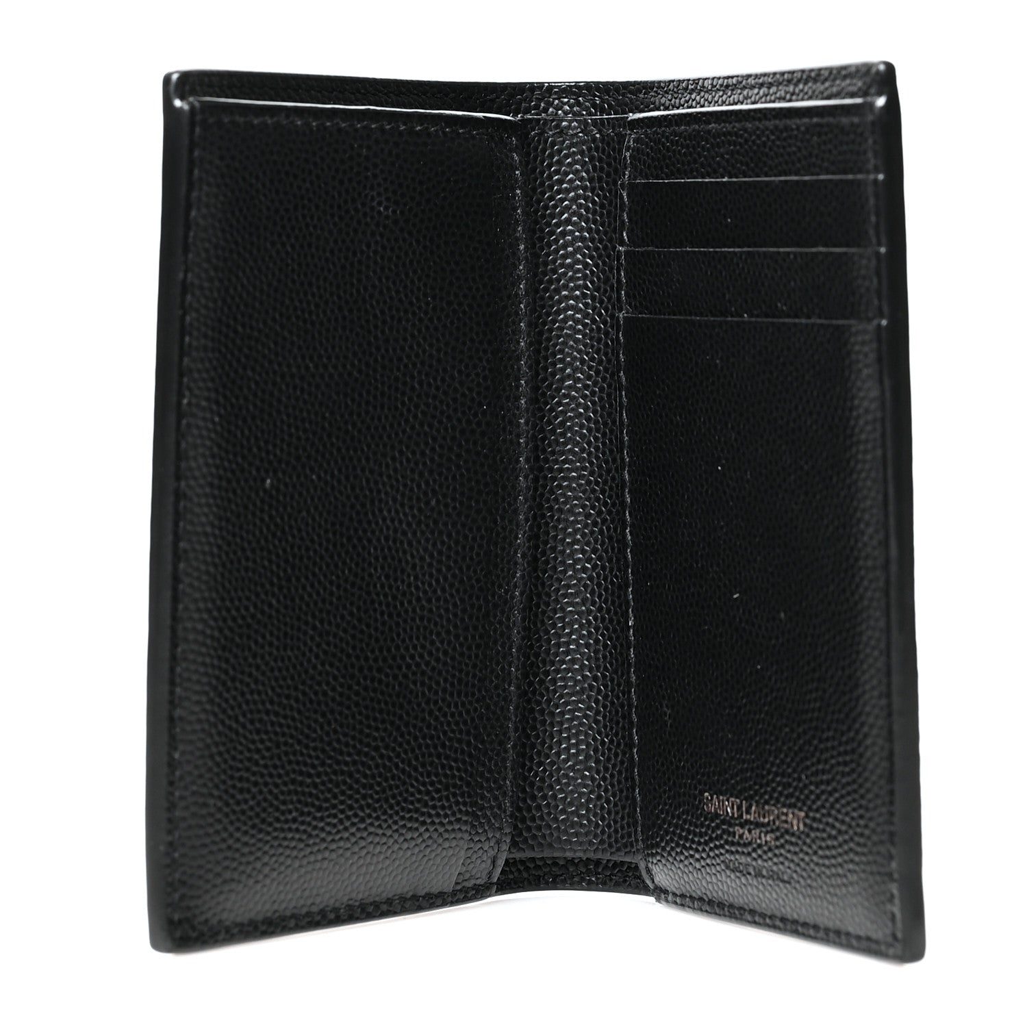 Saint Laurent Grain De Poudre Monogram Bi-Fold Wallet Black 5 of 7