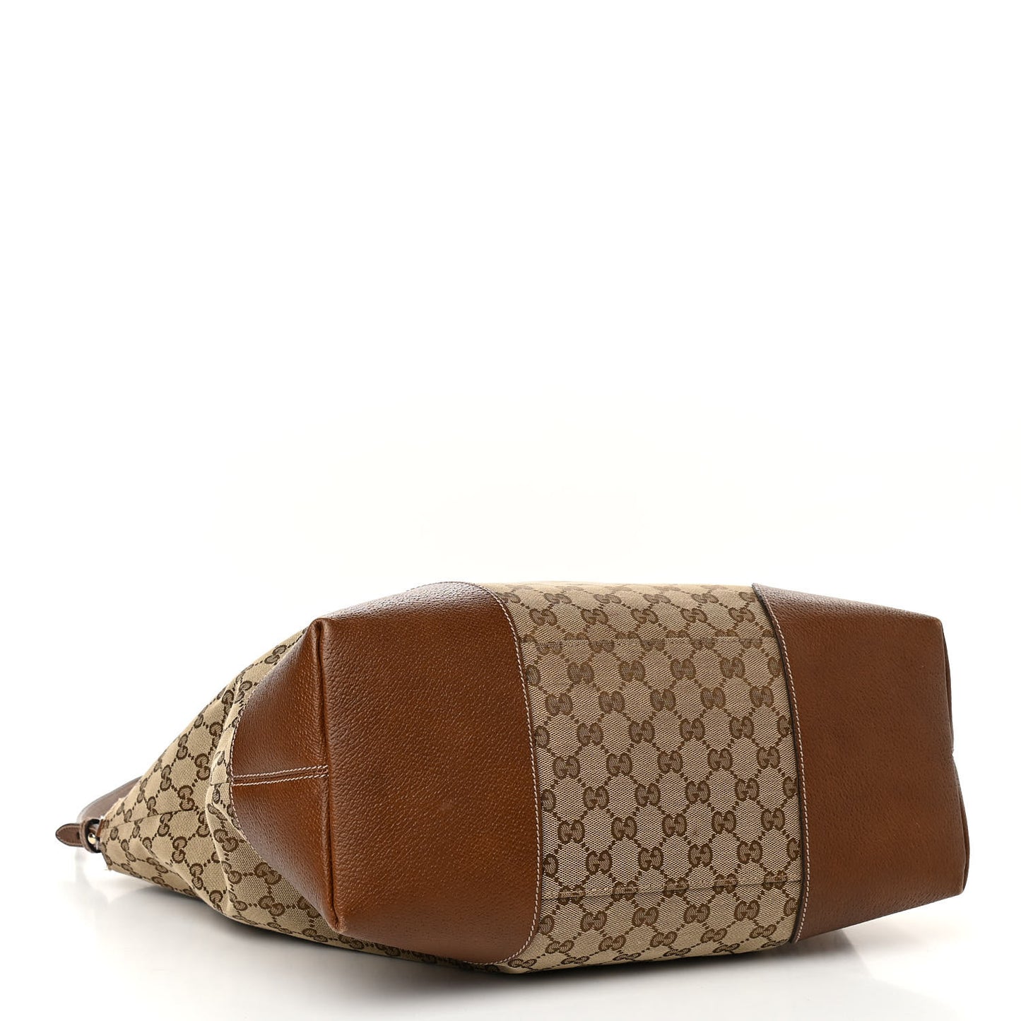 Monogram Large Bree Foldover Tote Beige Tabacco