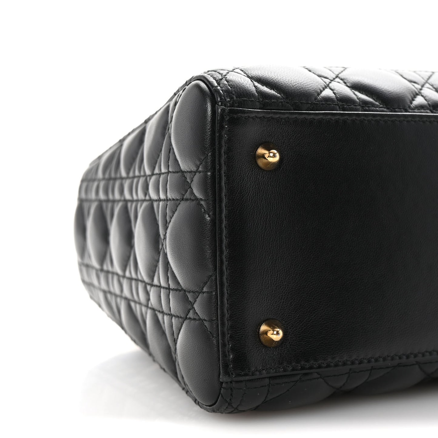 Lambskin Cannage Medium Lady Dior Black