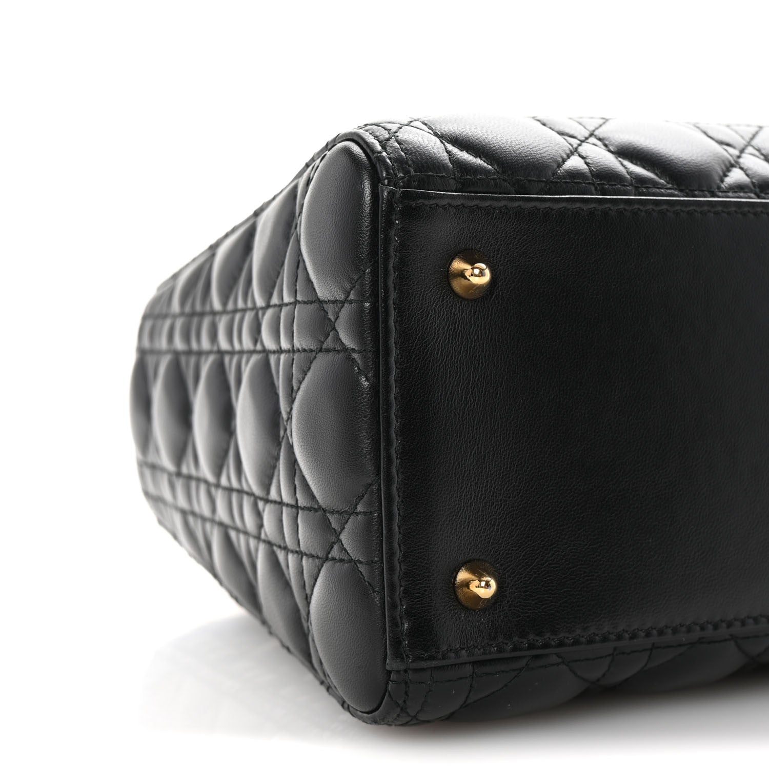 Christian Dior Lambskin Cannage Medium Lady Dior Black 8 of 9