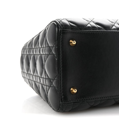 Christian Dior Lambskin Cannage Medium Lady Dior Black 8 of 9