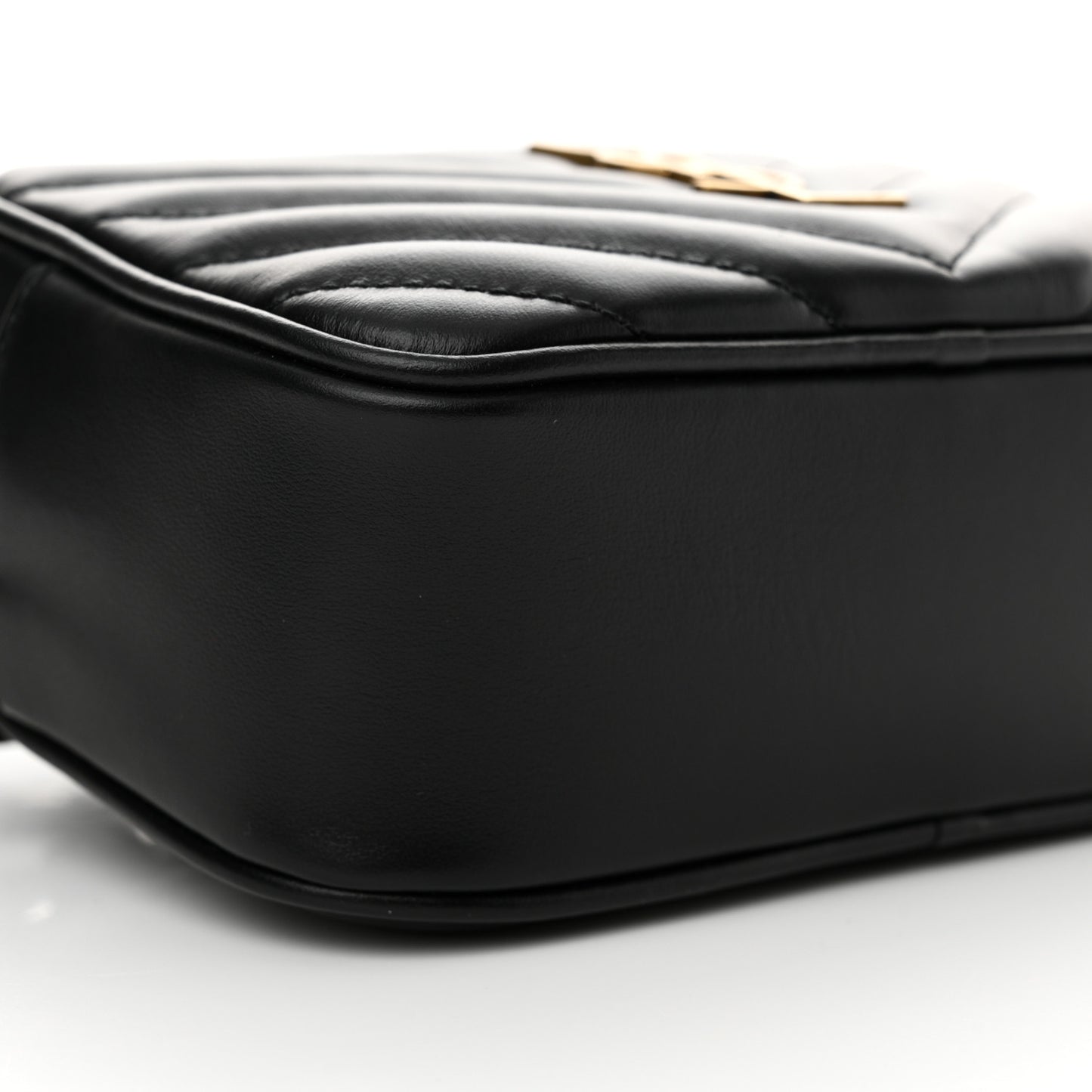 Calfskin Matelasse Monogram Lou Belt Bag Black