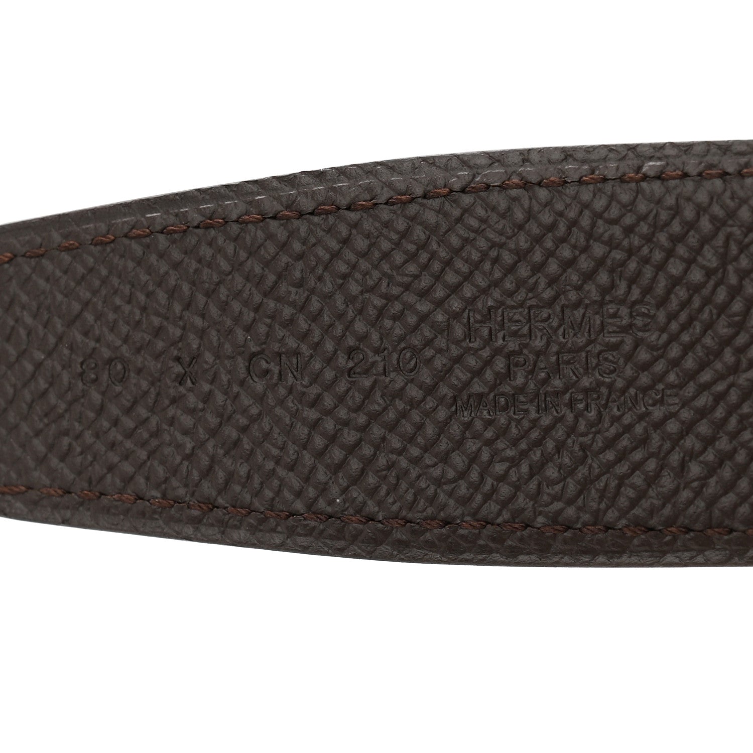 Hermes Epsom Swift 32mm H Belt 80 Chocolate Black 3 of 6