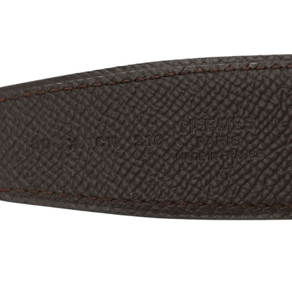 Hermes Epsom Swift 32mm H Belt 80 Chocolate Black 3 of 6