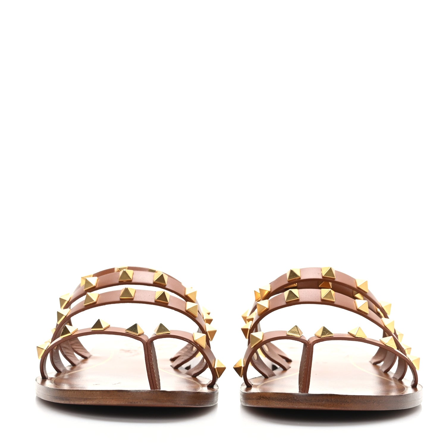 Valentino Garavani Calfskin Rockstud Flair Flat Thong Sandals 40 Selleria 2 of 7