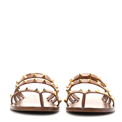 Valentino Garavani Calfskin Rockstud Flair Flat Thong Sandals 40 Selleria 2 of 7