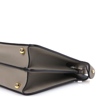 Fendi Vitello Seta Shiny Nappa Plexiglass Bi-Color Small Peekaboo I SEE U Satchel Tartaruga Black 10 of 12