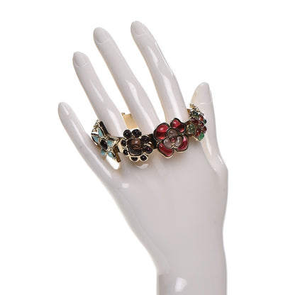Chanel Resin Gripoix Crystal CC Cuff Multicolor 2 of 6