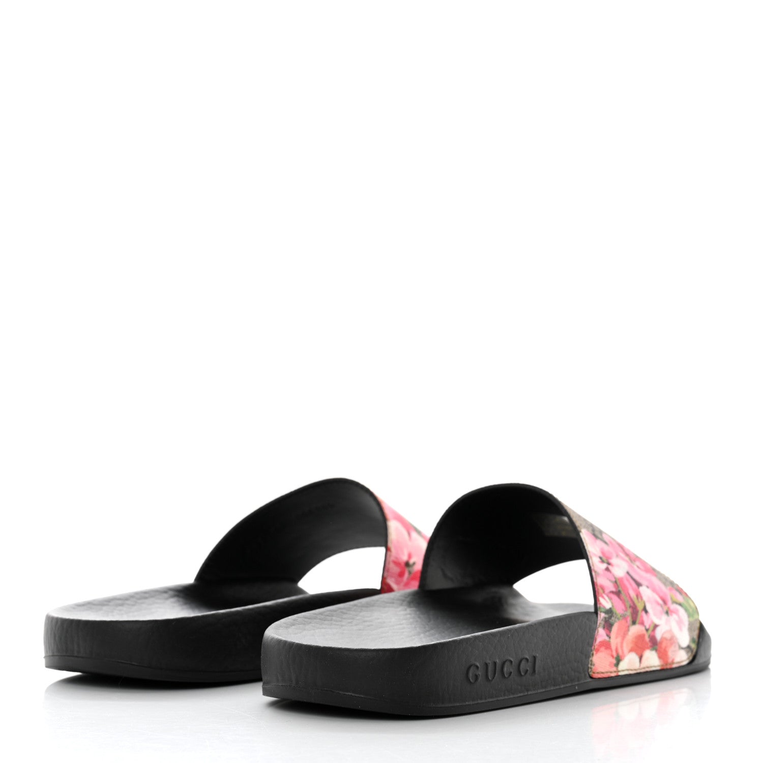 Gucci GG Supreme Monogram Blooms Slide Sandals 38 Beige Multicolor 4 of 8