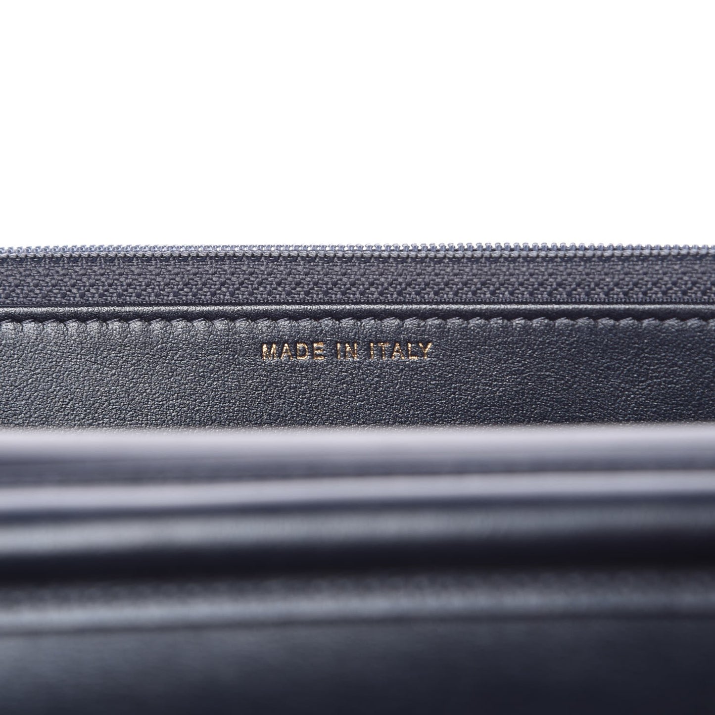 Lambskin Velvet Striped Wallet On Chain WOC Blue