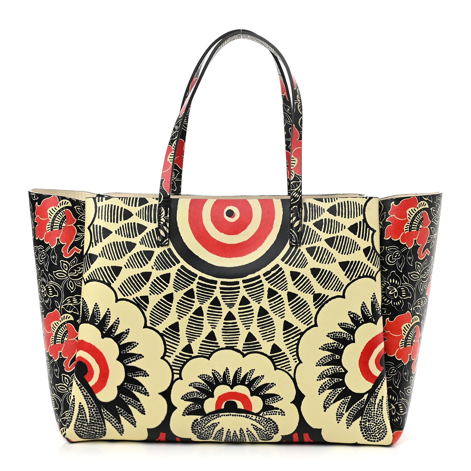 Valentino Garavani Vitello Mime Covered Tote Green Raspberry 1 of 8