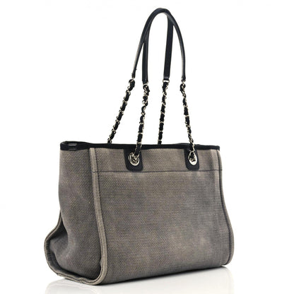 Chanel Canvas Small Deauville Tote Grey 3 of 17