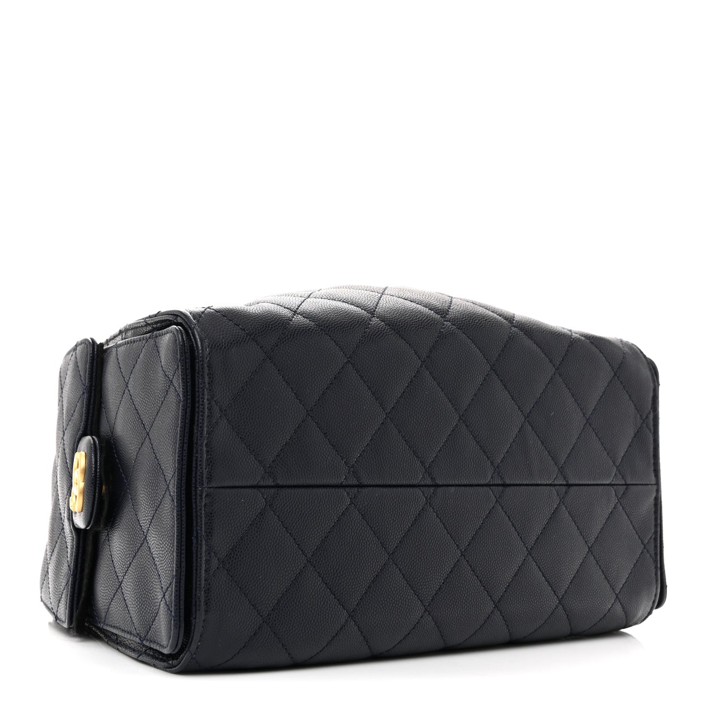 Caviar Quilted Small Chanel 25 Handbag Dark Navy