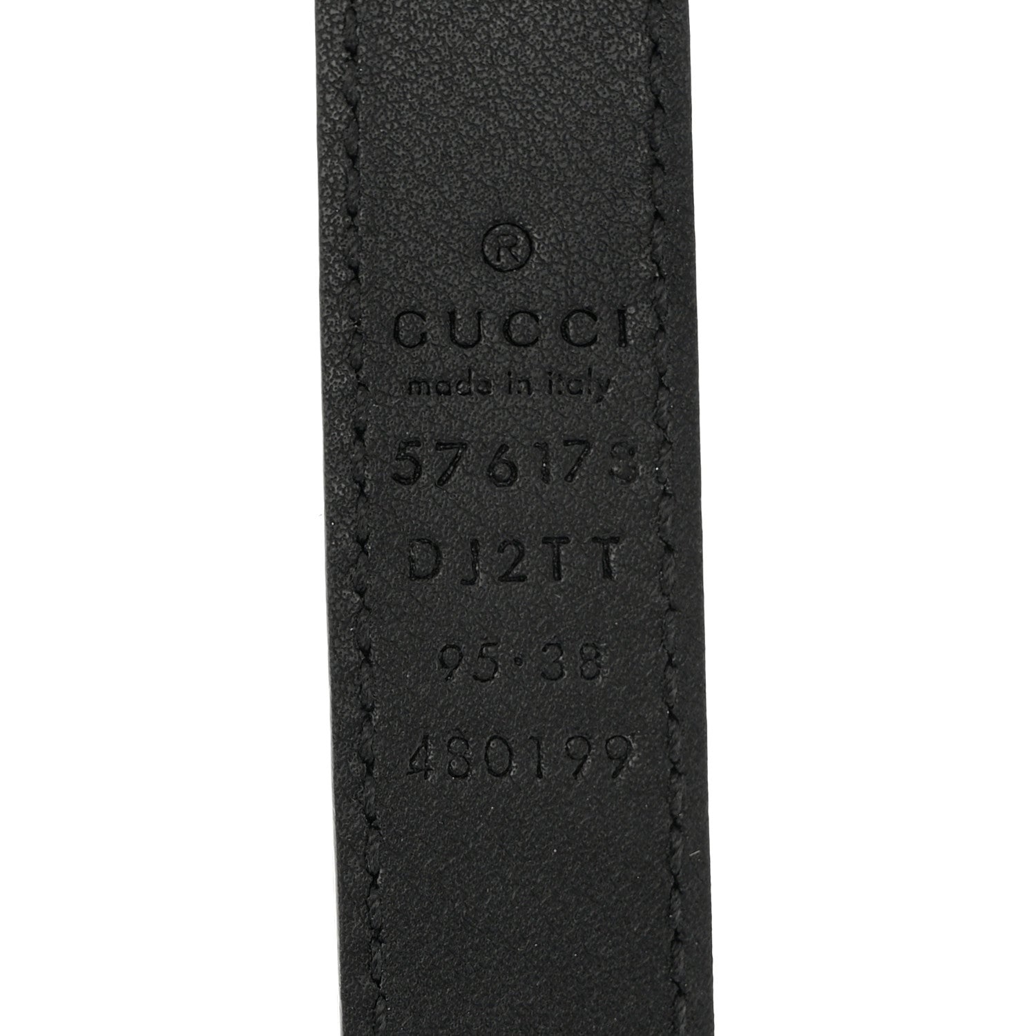 Gucci Textured Dollar Calfskin Bees And Stars Print Womens 20mm Belt 95 38 Black Gold 3 of 3